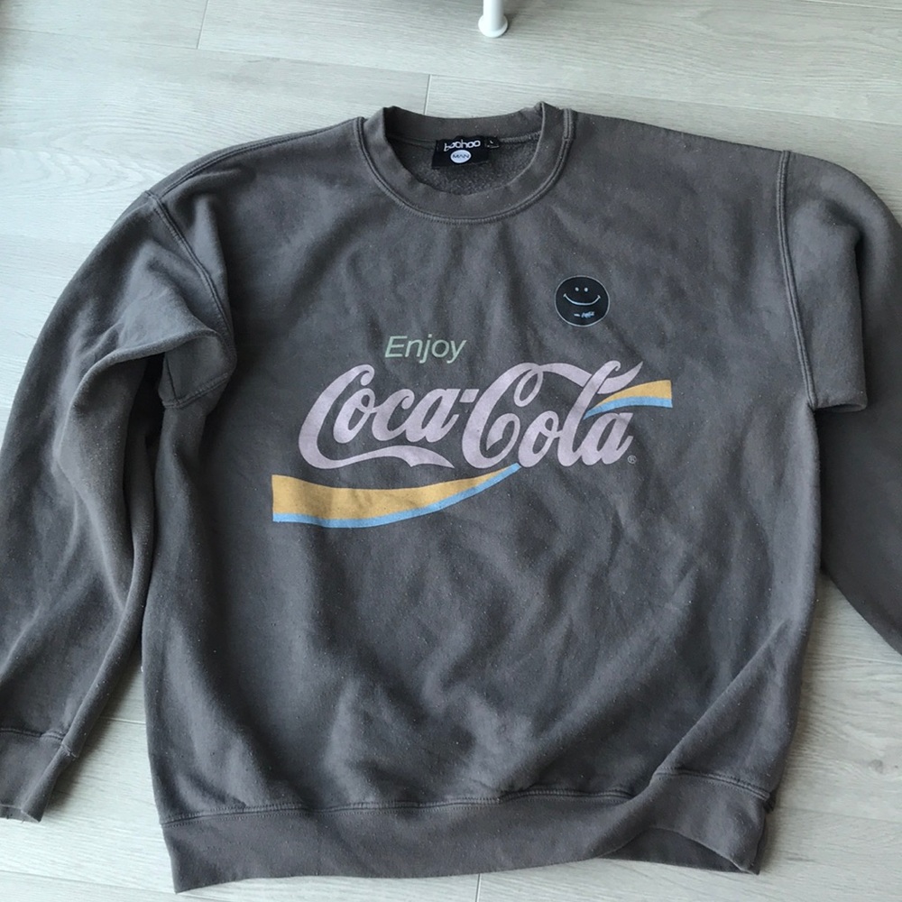 Mens Large Boohoo MAN Coca-Cola Retro sweatshirt